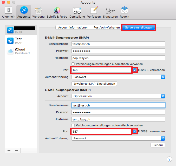 KB Mailhosting E-Mail Hosting Mail-Konto einrichten unter MacOSMac-Mailtestaccount.png