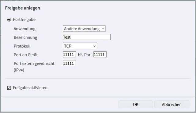 Internet Access/Router/Fritz!Box/Diverses/Portfreigabe einrichten auf ...