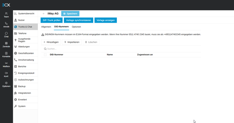 Datei:VoIP Telefonie 3CX Einrichten iWay Business Trunk auf 3CX einrichten Minimaleinstellungen Trunk Registrierung 1792068152519.png